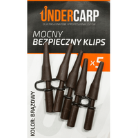 Mocny bezpieczy klips UnderCarp brązowy