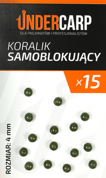 Koralik samoblokujący 4mm – zielony UnderCarp