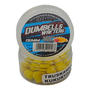 Dumbells Carpio 15mm Wafters Truskawka Słodka Kukurydza